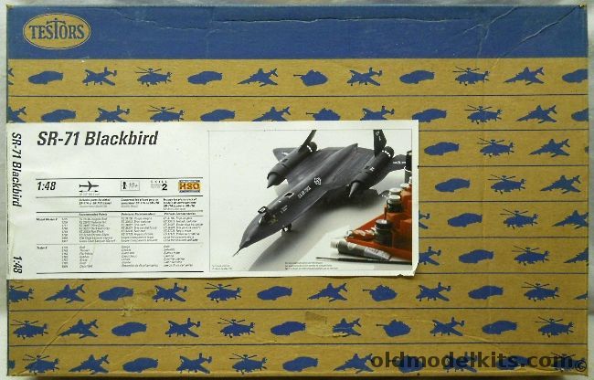 Testors 1/48 SR-71 Blackbird - SR-71A or SR-71B or CIA A-12/M-12, 7584 plastic model kit